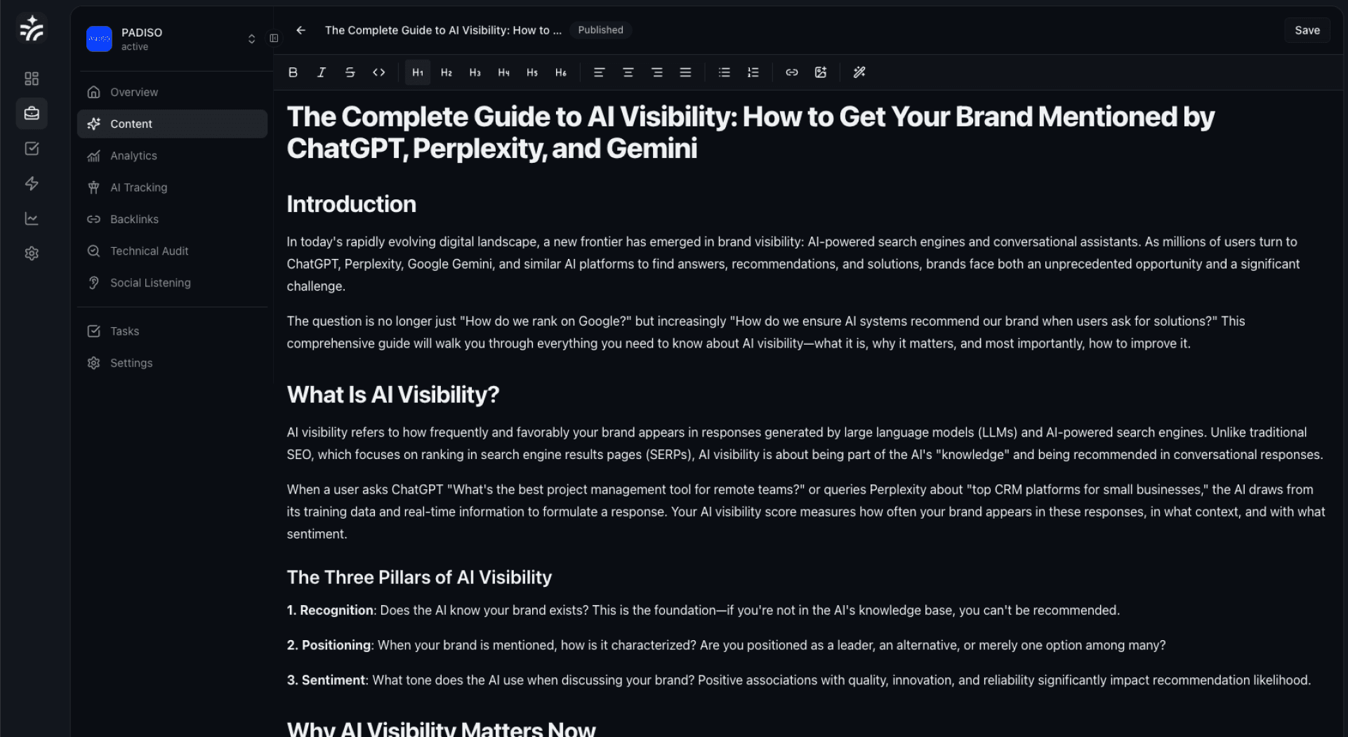 AI Content Editor